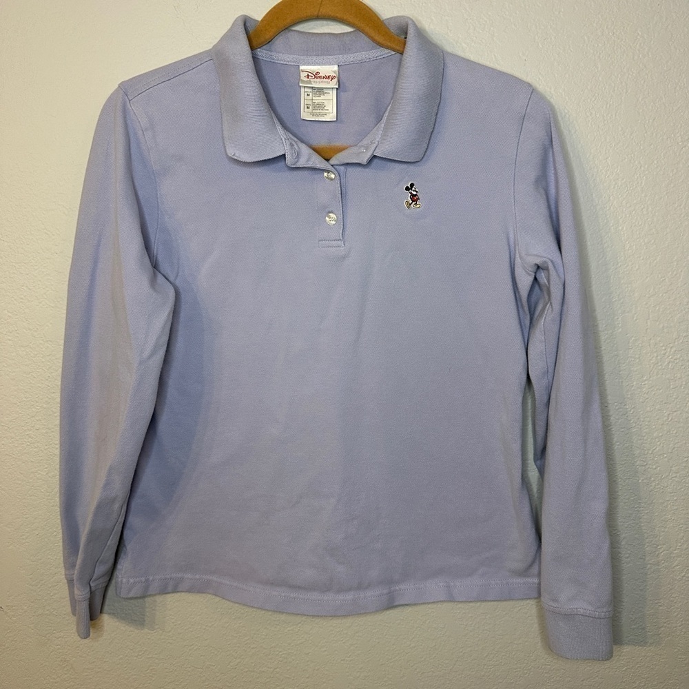 Disney Shopping Mickey Mouse Logo Light Purple Lavender Polo Shirt Women’s M